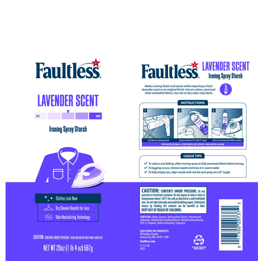 Faultless Lavender Ironing Spray Starch – Faultless Brands