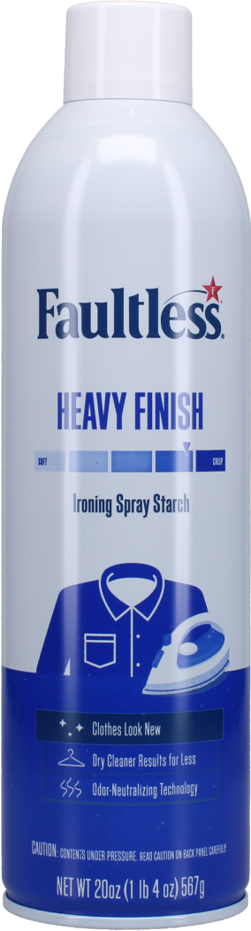 2) Faultless Premium Starch Luxe Finish Ironing Spray Pro Grade 20 Oz Each